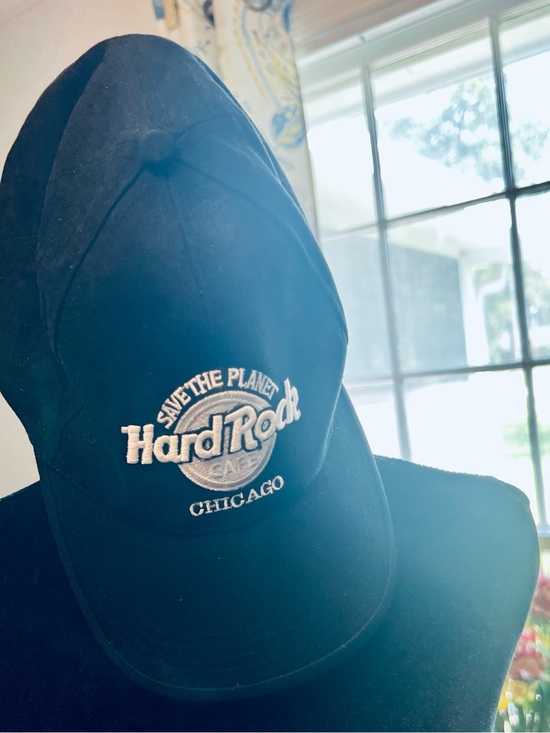 Hard Rock Cafe Other - Hard Rock Cafe Black Baseball Cap with White Embroidered Logo - Chicago
